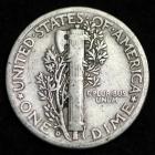Image of 1944-D MERCURY DIME / CIRCULATED GRADE GOOD / VERY GOOD 90% SILVER COIN