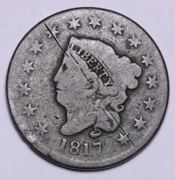 Image of 1817 15 Stars Large Cent VG