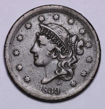 Image of 1839 Large Cent - XF