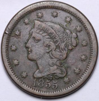Image of 1855 Large Cent 
