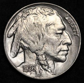 Image of 1936 Buffalo Nickel GEM BU