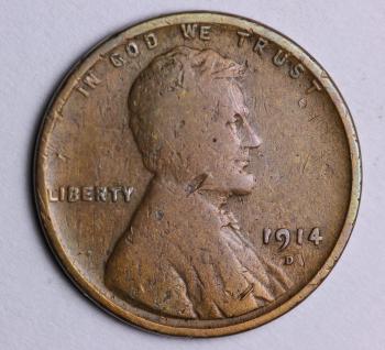 Image of 1914-D Lincoln Cent GOOD+