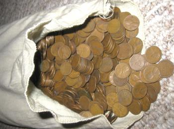 Image of  500 Coins Lincoln Wheat Cents from the 1940's and 50's